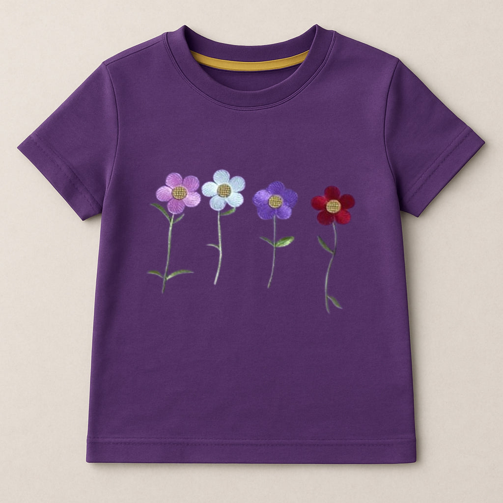 Floral Embroidered Graphic Tee